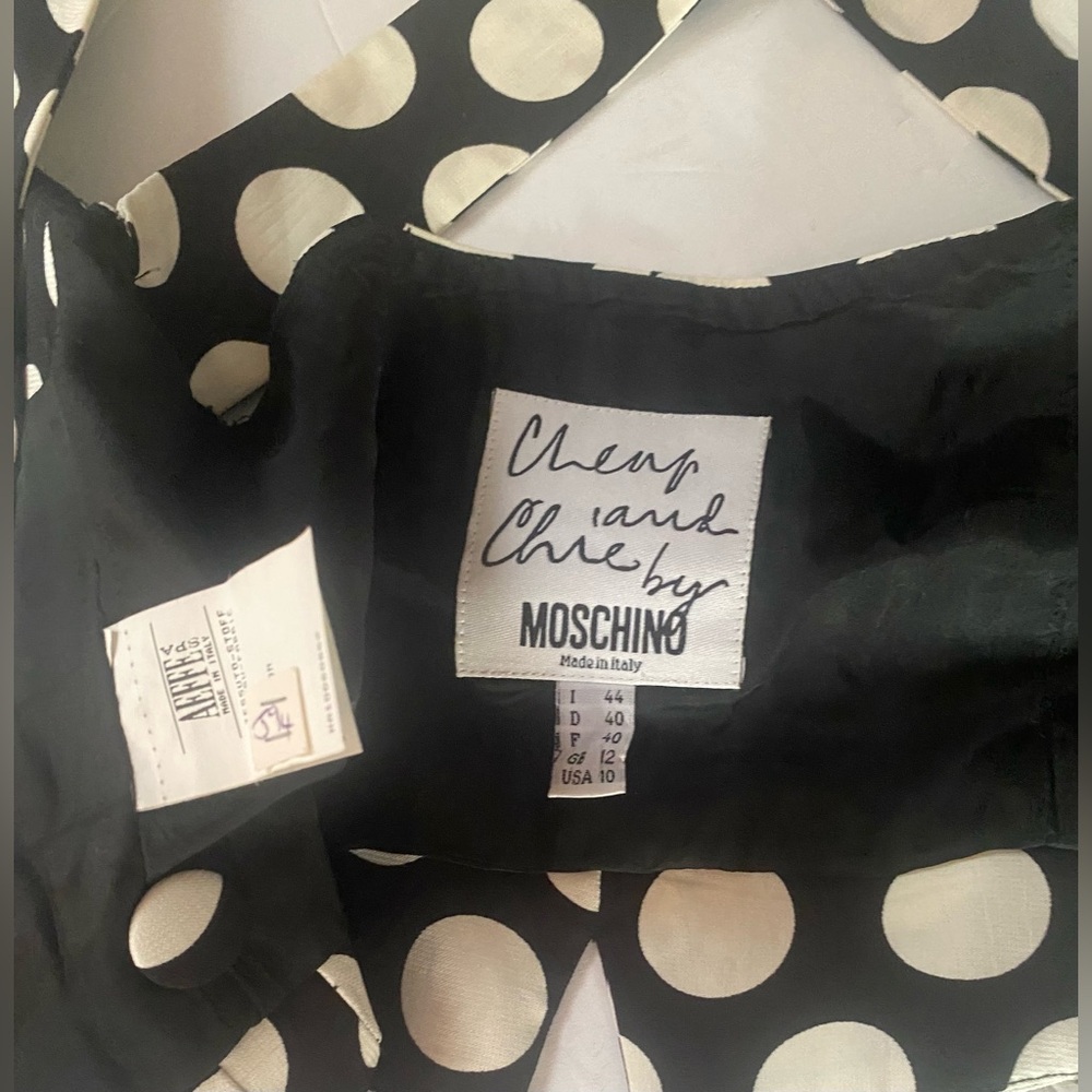 Vintage 90s Moschino Cheap and Chic "Superstition" Polka Dot 2-Piece set - Picture 16 of 16